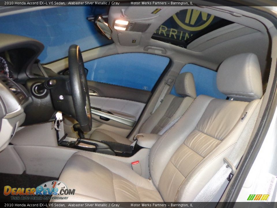 2010 Honda Accord EX-L V6 Sedan Alabaster Silver Metallic / Gray Photo #21