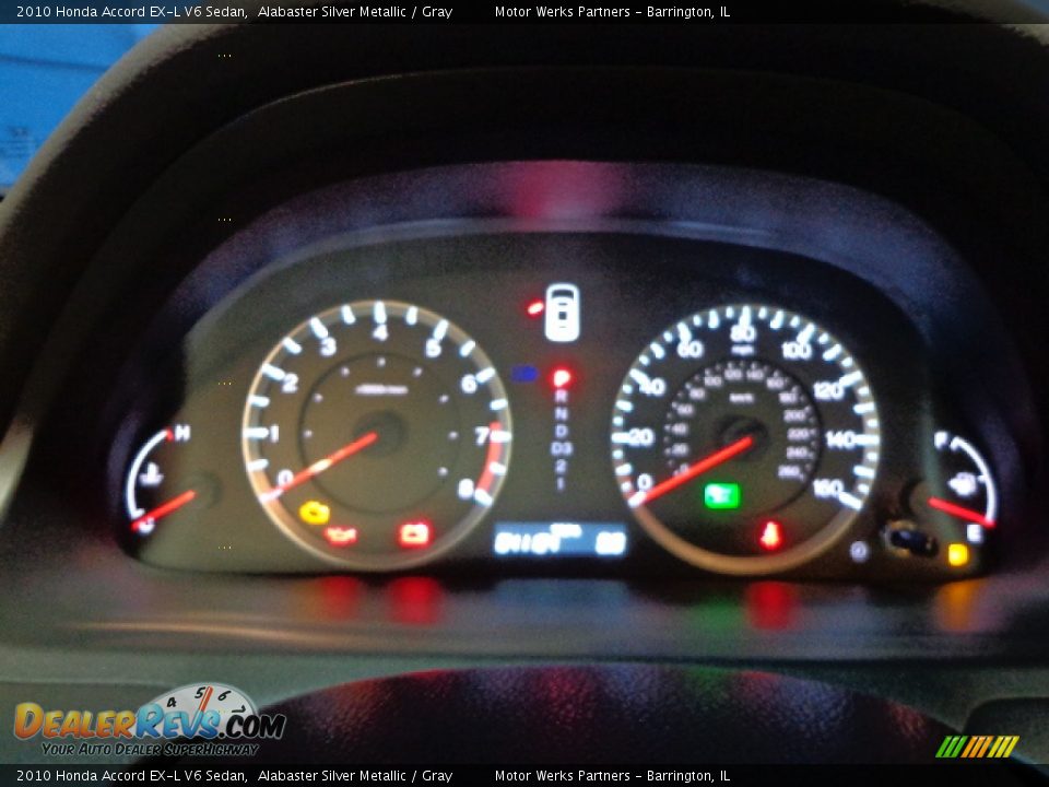 2010 Honda Accord EX-L V6 Sedan Alabaster Silver Metallic / Gray Photo #22