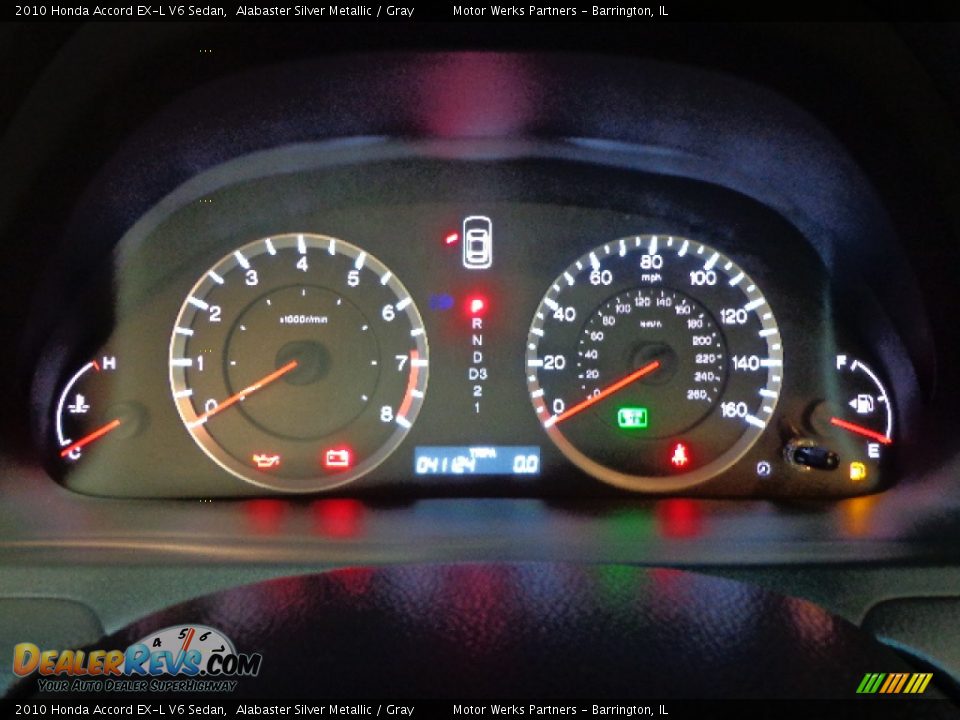 2010 Honda Accord EX-L V6 Sedan Alabaster Silver Metallic / Gray Photo #23