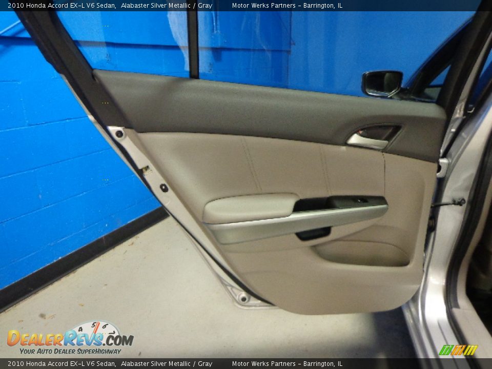 2010 Honda Accord EX-L V6 Sedan Alabaster Silver Metallic / Gray Photo #27