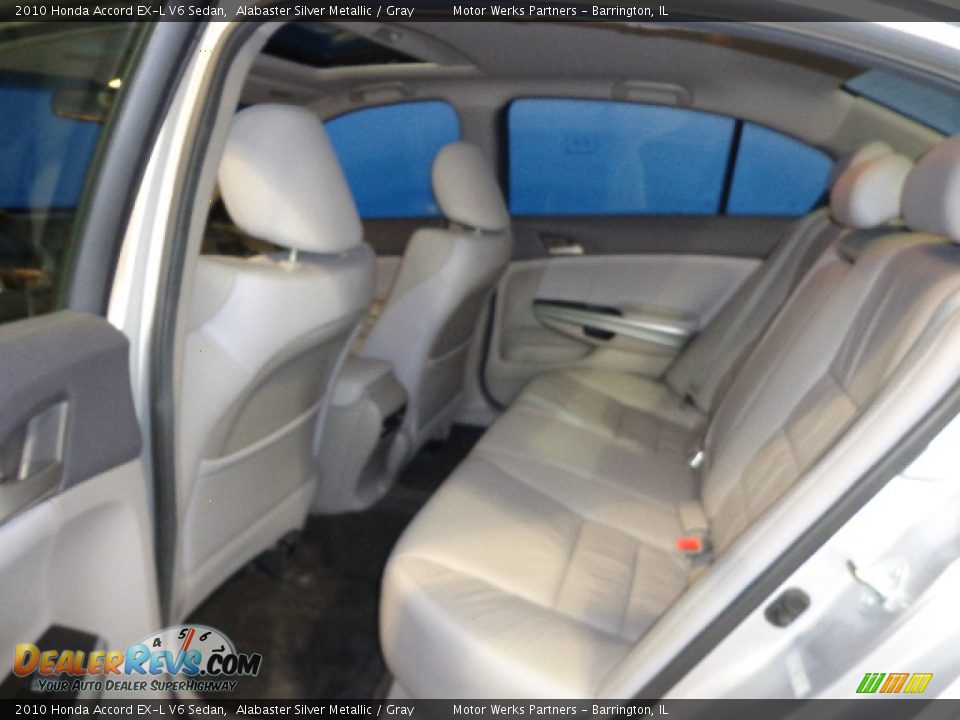 2010 Honda Accord EX-L V6 Sedan Alabaster Silver Metallic / Gray Photo #28