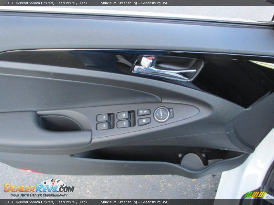2014 Hyundai Sonata Limited Pearl White / Black Photo #7