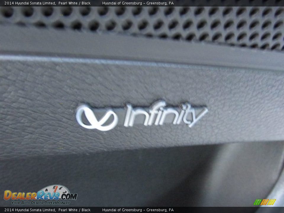 2014 Hyundai Sonata Limited Pearl White / Black Photo #8