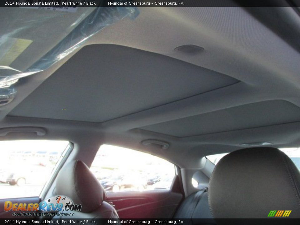 2014 Hyundai Sonata Limited Pearl White / Black Photo #10