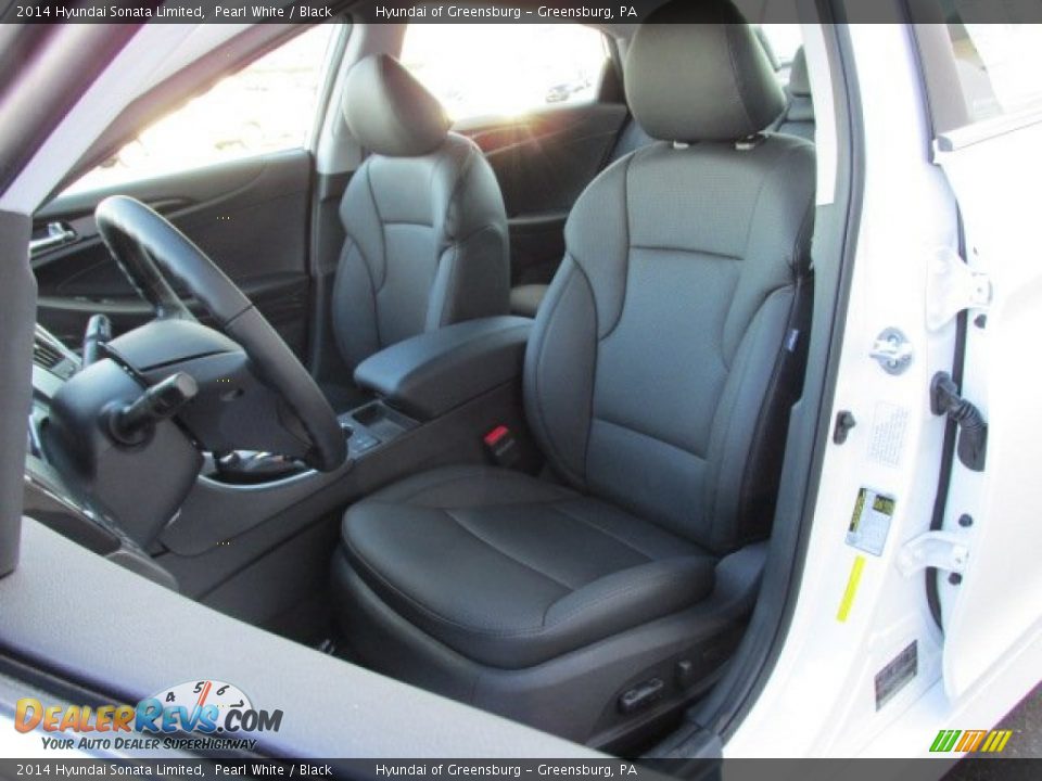 2014 Hyundai Sonata Limited Pearl White / Black Photo #11