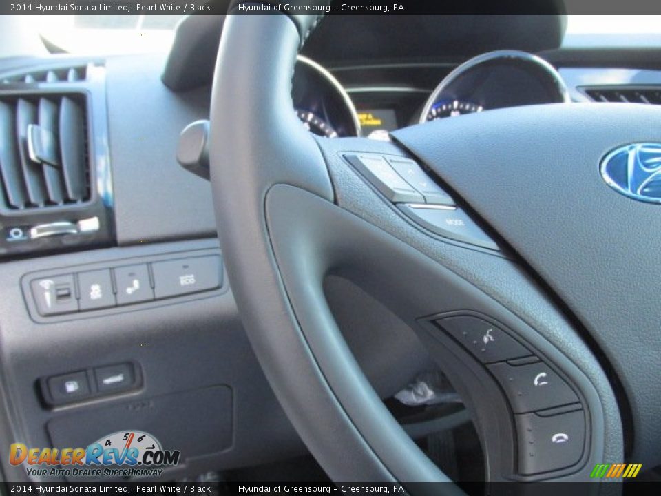 2014 Hyundai Sonata Limited Pearl White / Black Photo #18