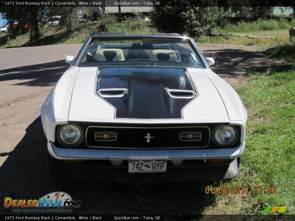 1972 Ford Mustang Mach 1 Convertible White / Black Photo #1
