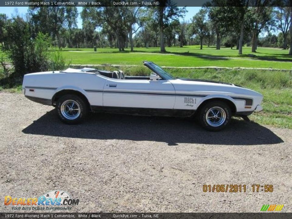 1972 Ford Mustang Mach 1 Convertible White / Black Photo #2