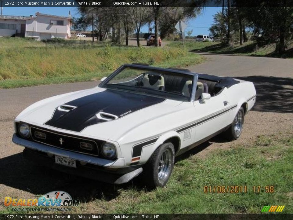 1972 Ford Mustang Mach 1 Convertible White / Black Photo #8