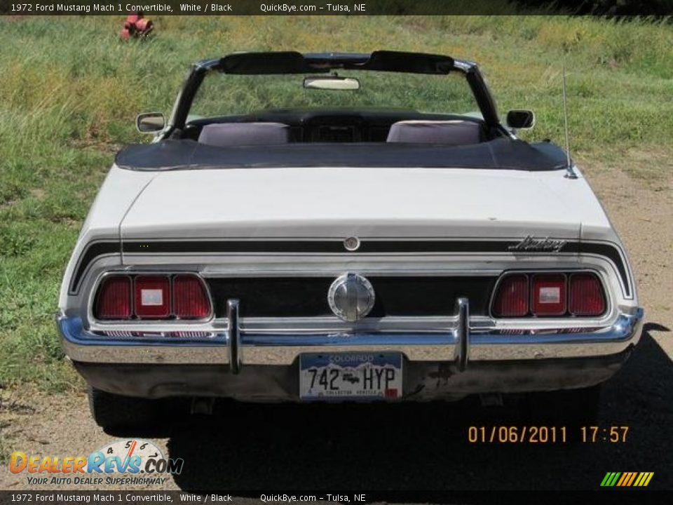 1972 Ford Mustang Mach 1 Convertible White / Black Photo #9
