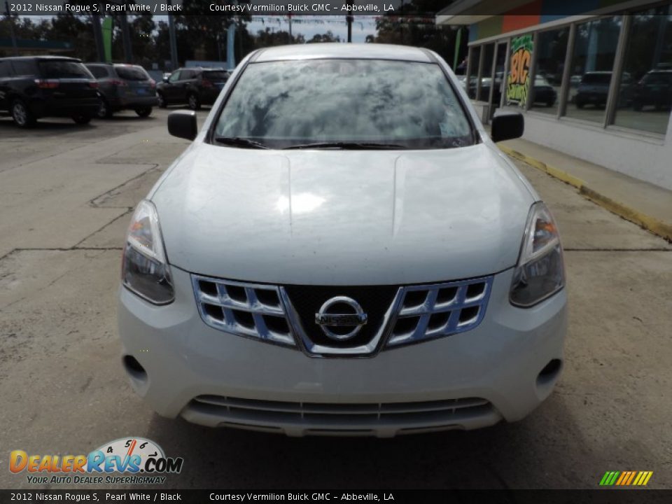 2012 Nissan Rogue S Pearl White / Black Photo #2