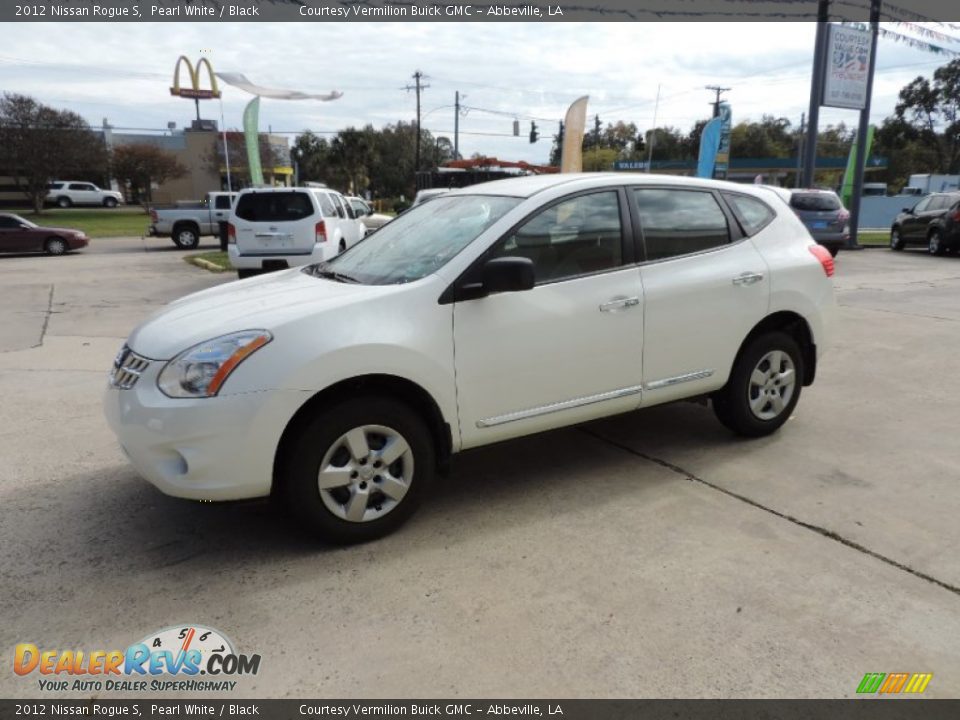 2012 Nissan Rogue S Pearl White / Black Photo #5