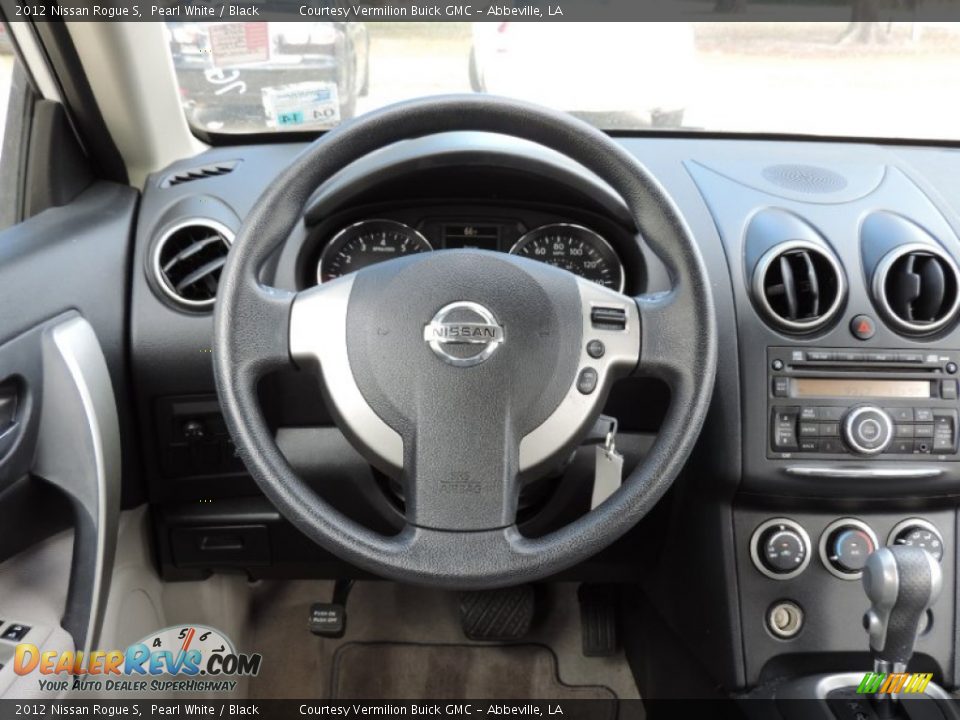 2012 Nissan Rogue S Pearl White / Black Photo #10