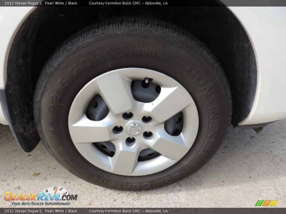 2012 Nissan Rogue S Pearl White / Black Photo #17
