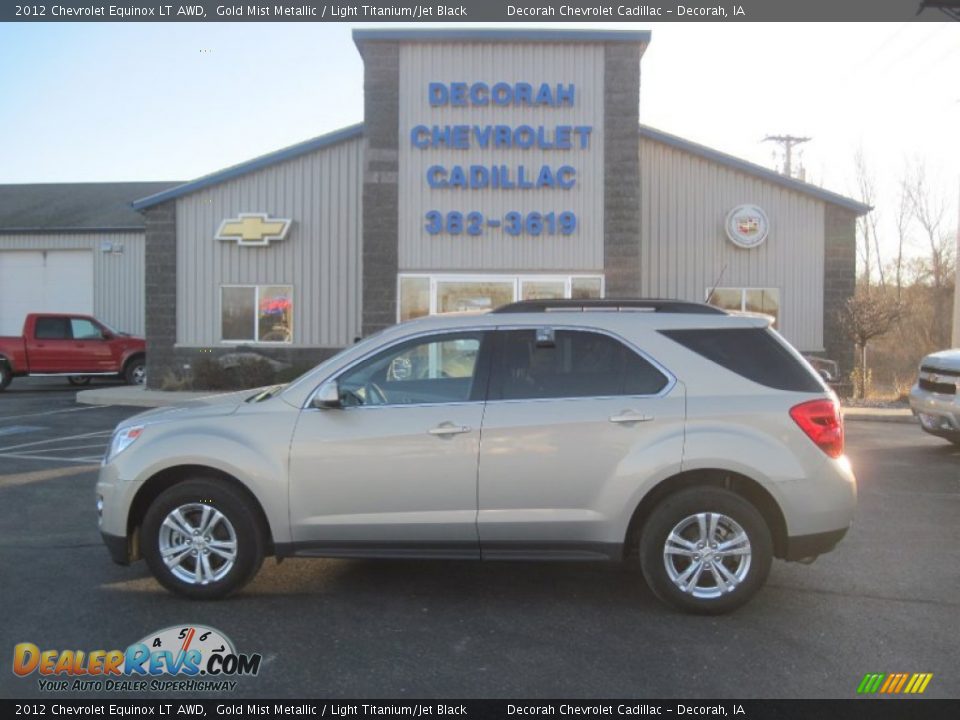 2012 Chevrolet Equinox LT AWD Gold Mist Metallic / Light Titanium/Jet Black Photo #1