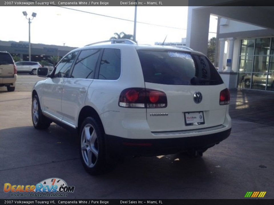 2007 Volkswagen Touareg V6 Campanella White / Pure Beige Photo #3