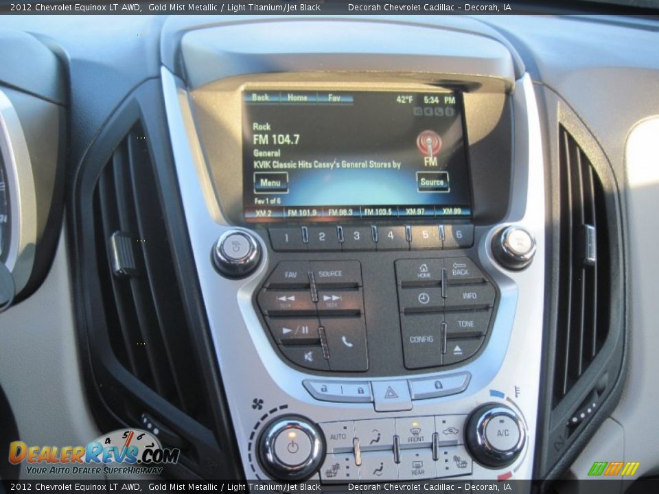 2012 Chevrolet Equinox LT AWD Gold Mist Metallic / Light Titanium/Jet Black Photo #10