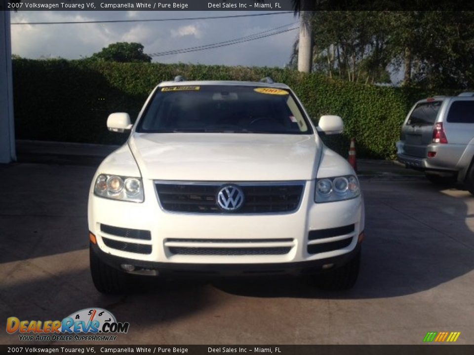 2007 Volkswagen Touareg V6 Campanella White / Pure Beige Photo #8