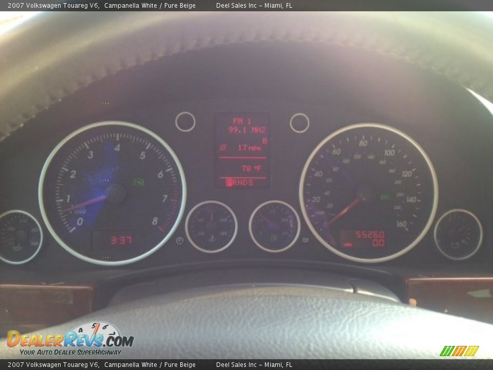 2007 Volkswagen Touareg V6 Campanella White / Pure Beige Photo #15