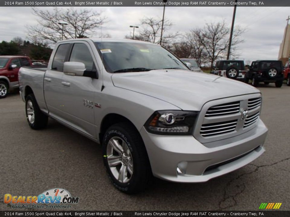 2014 Ram 1500 Sport Quad Cab 4x4 Bright Silver Metallic / Black Photo #4