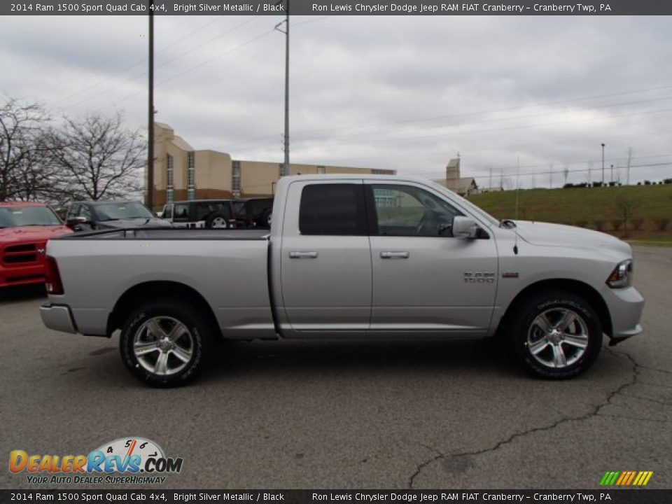 2014 Ram 1500 Sport Quad Cab 4x4 Bright Silver Metallic / Black Photo #5