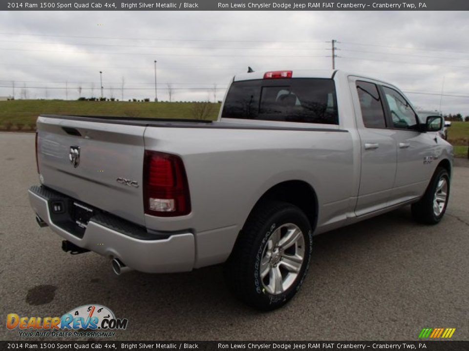 2014 Ram 1500 Sport Quad Cab 4x4 Bright Silver Metallic / Black Photo #6
