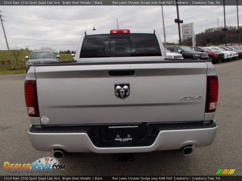2014 Ram 1500 Sport Quad Cab 4x4 Bright Silver Metallic / Black Photo #7