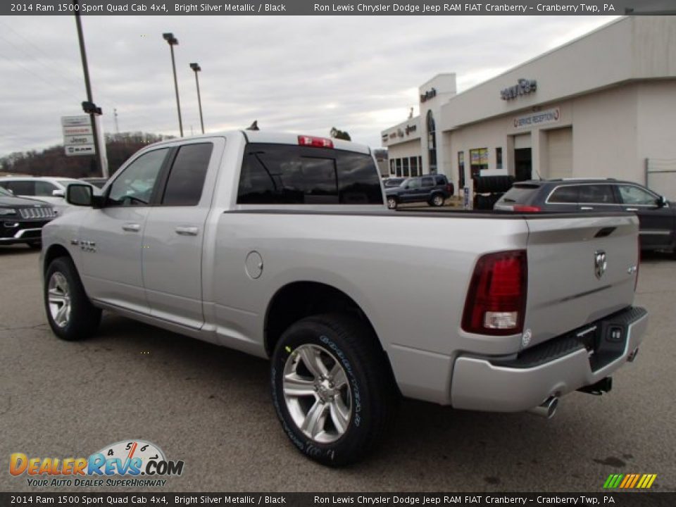2014 Ram 1500 Sport Quad Cab 4x4 Bright Silver Metallic / Black Photo #8