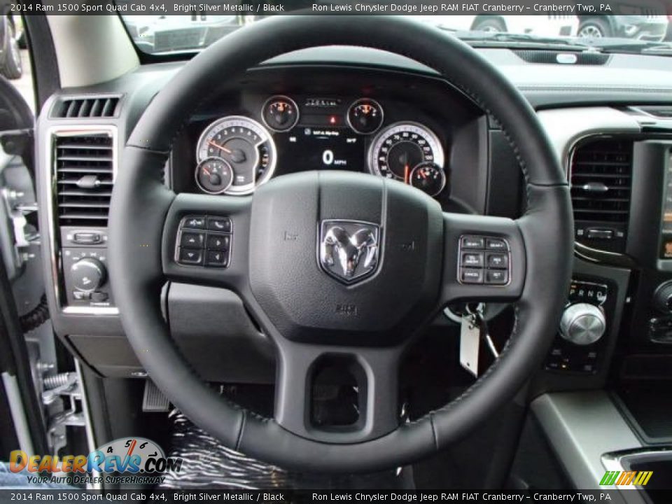 2014 Ram 1500 Sport Quad Cab 4x4 Steering Wheel Photo #19