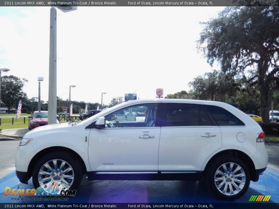 2011 Lincoln MKX AWD White Platinum Tri-Coat / Bronze Metallic Photo #2