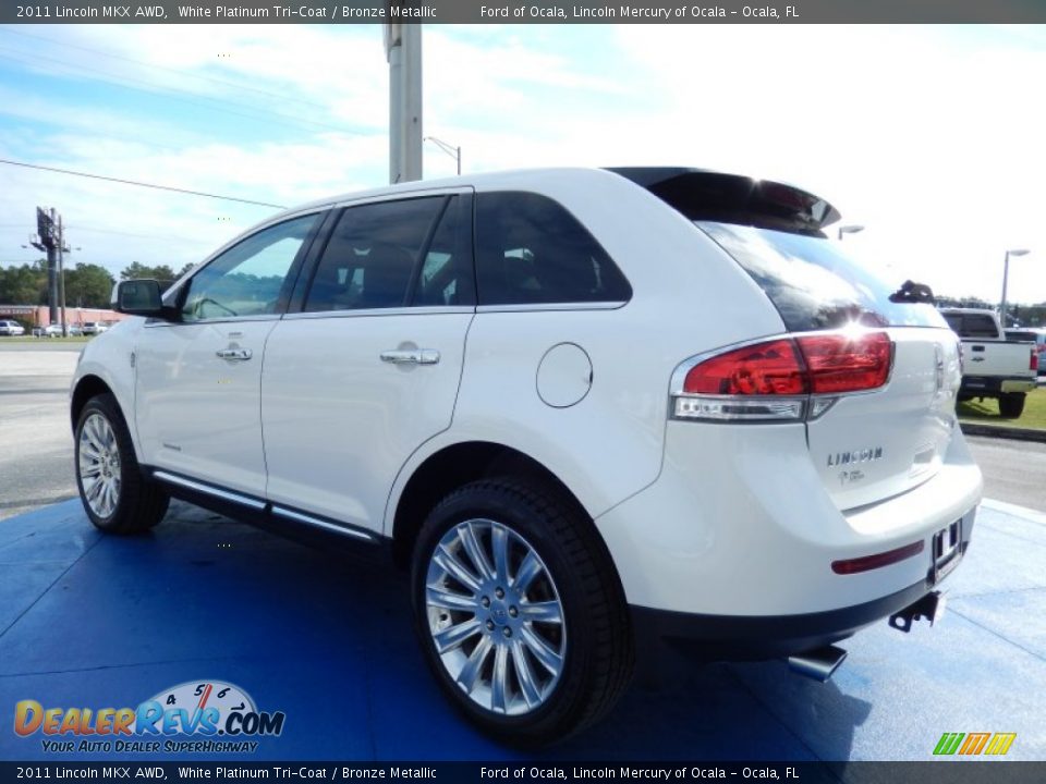2011 Lincoln MKX AWD White Platinum Tri-Coat / Bronze Metallic Photo #3
