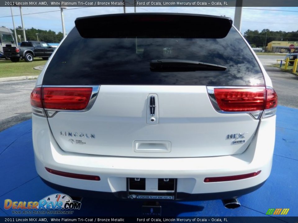 2011 Lincoln MKX AWD White Platinum Tri-Coat / Bronze Metallic Photo #4