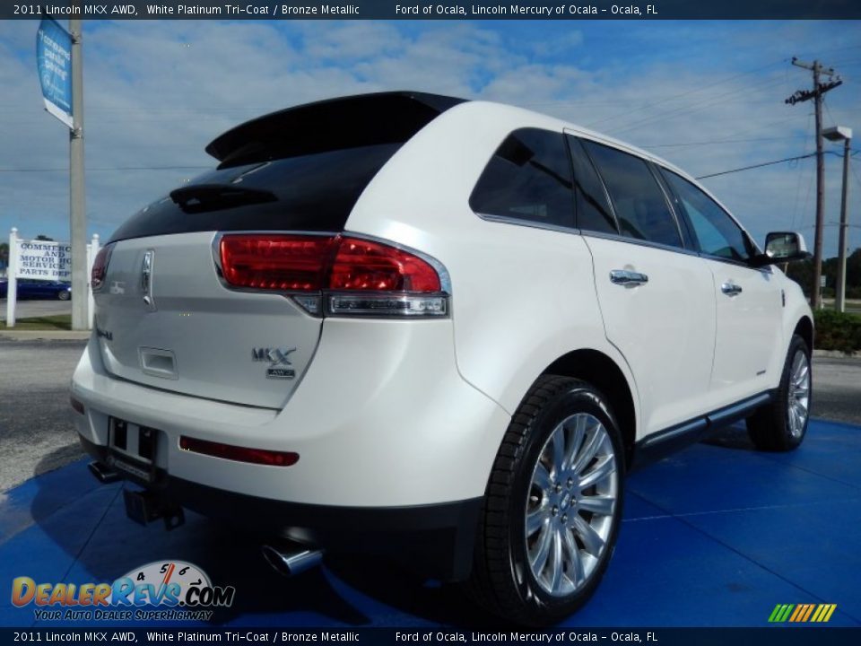 2011 Lincoln MKX AWD White Platinum Tri-Coat / Bronze Metallic Photo #5
