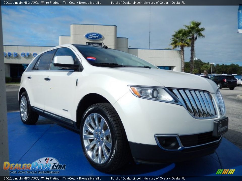 2011 Lincoln MKX AWD White Platinum Tri-Coat / Bronze Metallic Photo #7