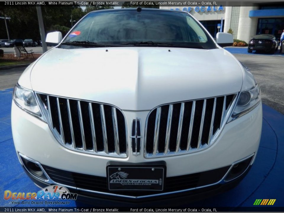 2011 Lincoln MKX AWD White Platinum Tri-Coat / Bronze Metallic Photo #8