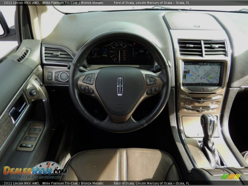 2011 Lincoln MKX AWD White Platinum Tri-Coat / Bronze Metallic Photo #21