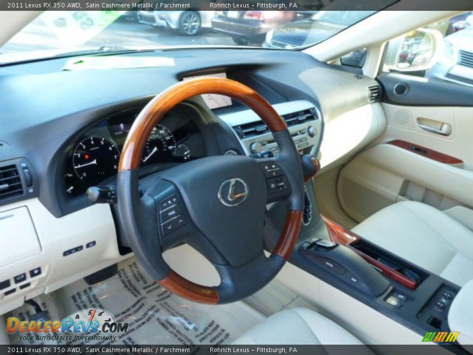 2011 Lexus RX 350 AWD Satin Cashmere Metallic / Parchment Photo #6