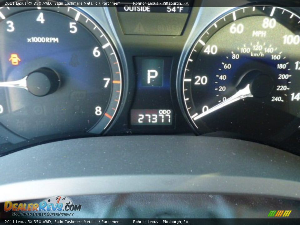 2011 Lexus RX 350 AWD Satin Cashmere Metallic / Parchment Photo #8