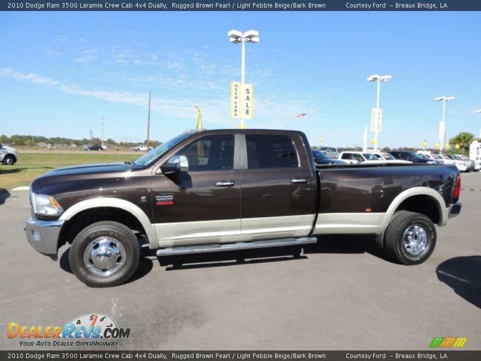 2010 Dodge Ram 3500 Laramie Crew Cab 4x4 Dually Rugged Brown Pearl / Light Pebble Beige/Bark Brown Photo #5