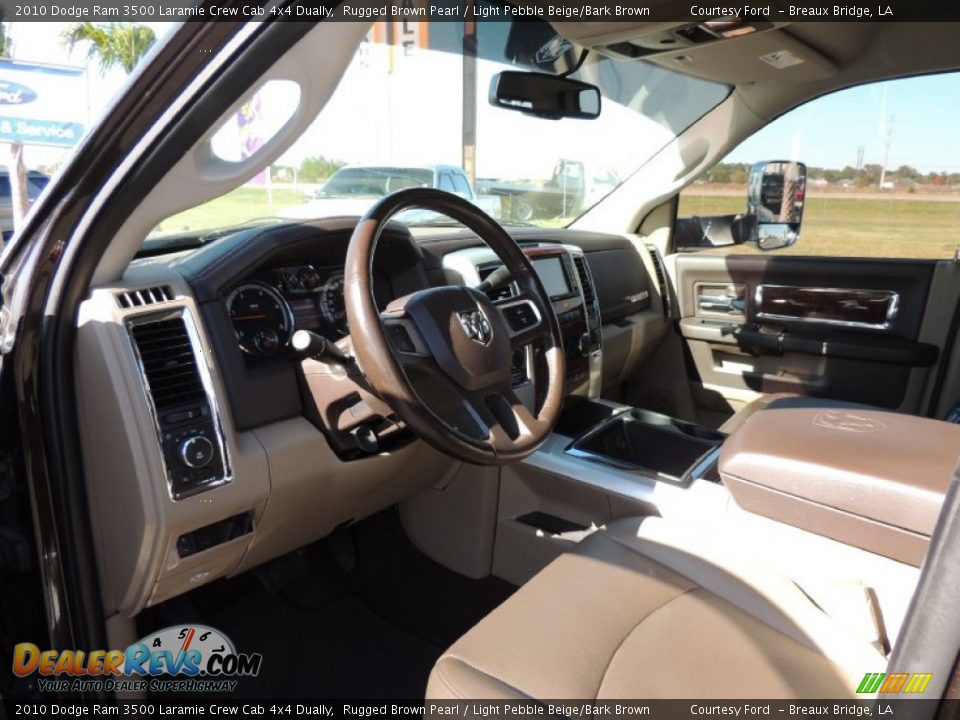 2010 Dodge Ram 3500 Laramie Crew Cab 4x4 Dually Rugged Brown Pearl / Light Pebble Beige/Bark Brown Photo #13
