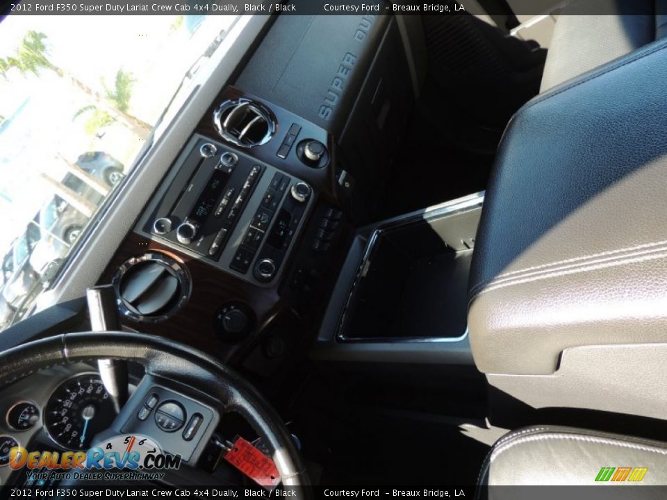 2012 Ford F350 Super Duty Lariat Crew Cab 4x4 Dually Black / Black Photo #20