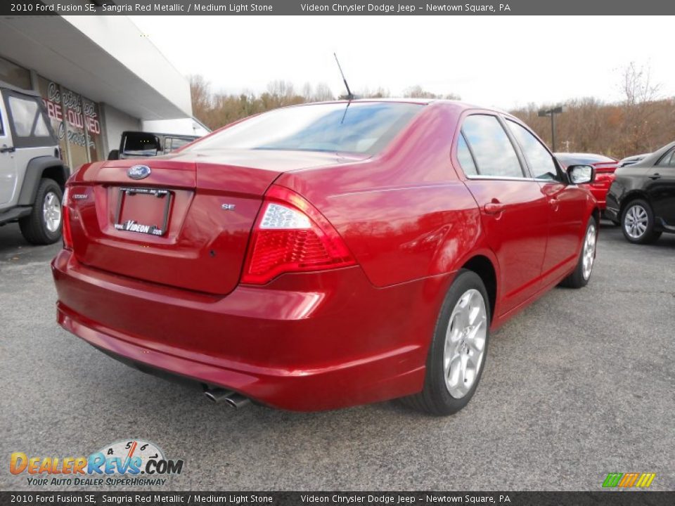 2010 Ford Fusion SE Sangria Red Metallic / Medium Light Stone Photo #7