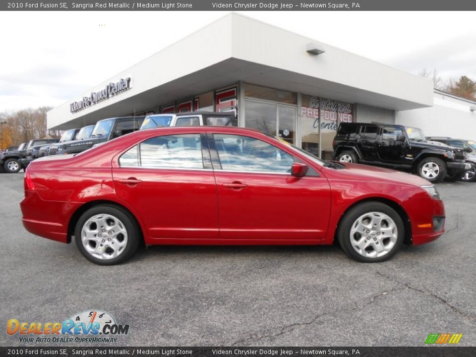 2010 Ford Fusion SE Sangria Red Metallic / Medium Light Stone Photo #8