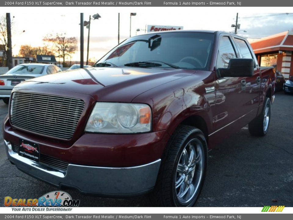 2004 Ford F150 XLT SuperCrew Dark Toreador Red Metallic / Medium/Dark Flint Photo #1