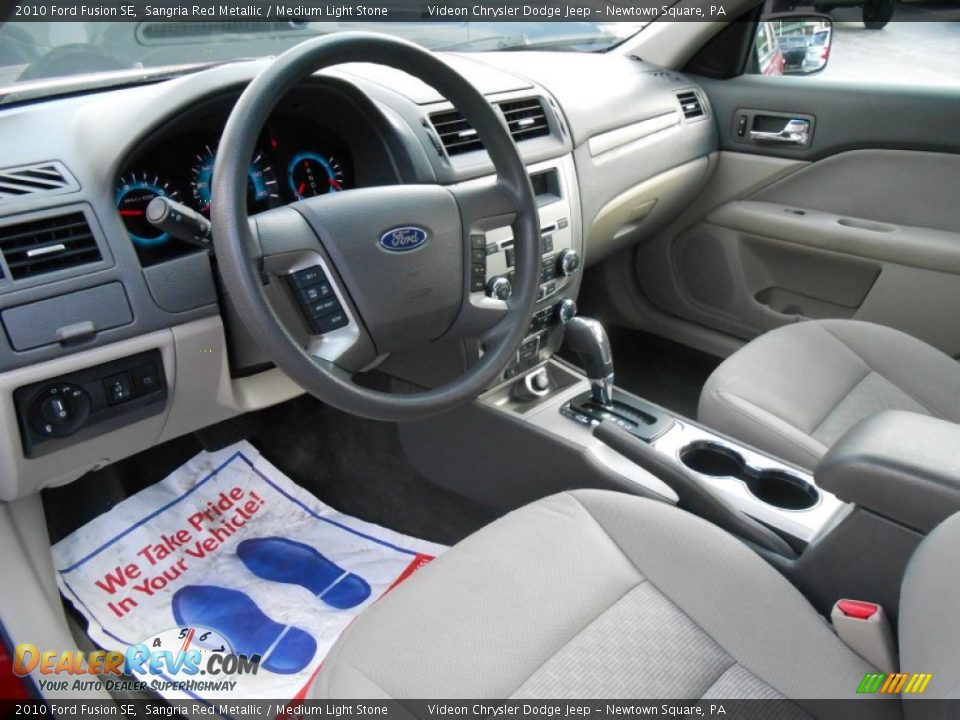 2010 Ford Fusion SE Sangria Red Metallic / Medium Light Stone Photo #9