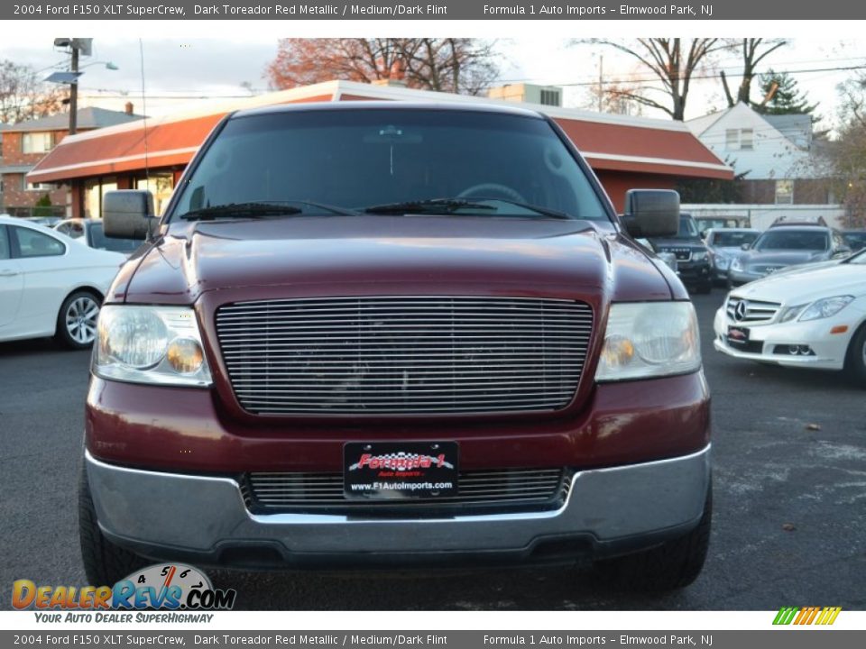 2004 Ford F150 XLT SuperCrew Dark Toreador Red Metallic / Medium/Dark Flint Photo #2