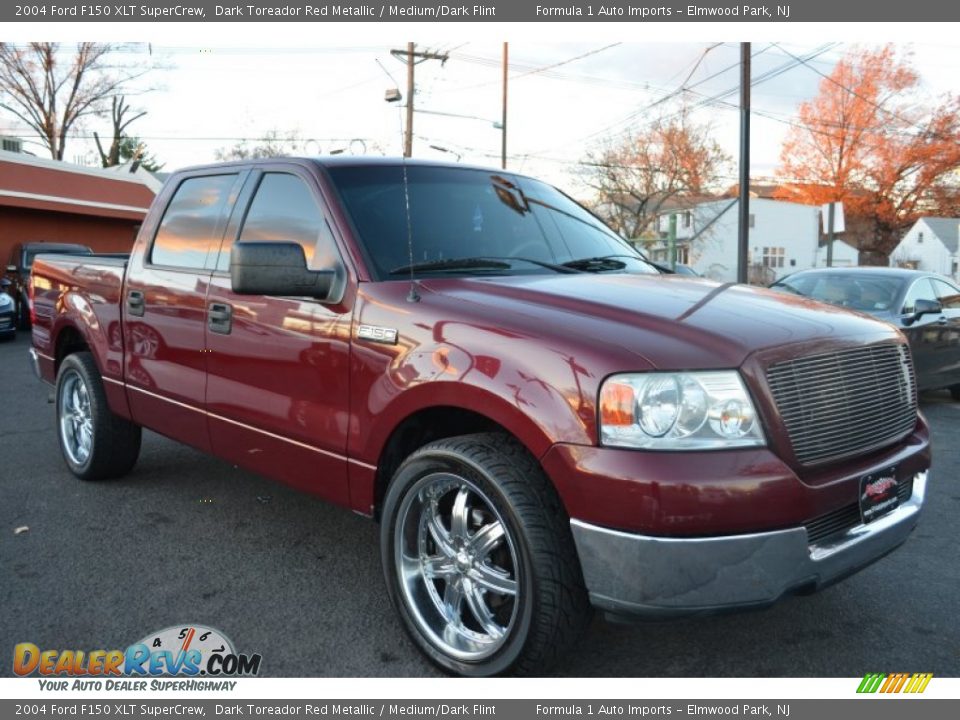 2004 Ford F150 XLT SuperCrew Dark Toreador Red Metallic / Medium/Dark Flint Photo #3