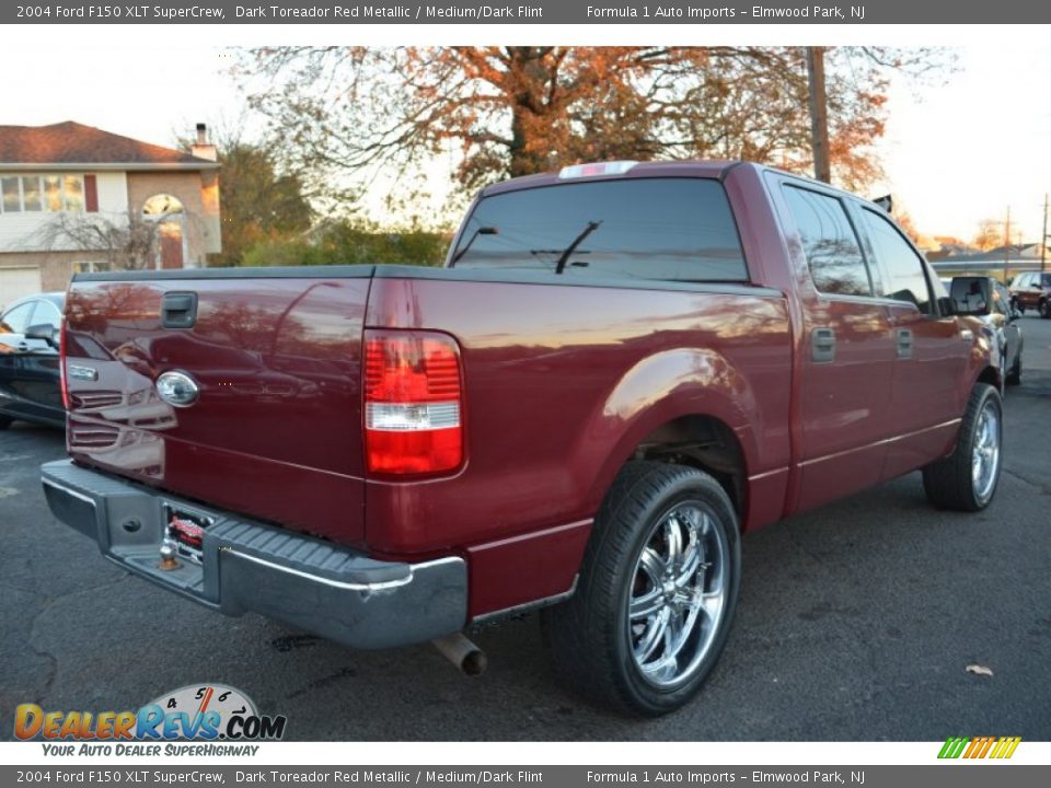 2004 Ford F150 XLT SuperCrew Dark Toreador Red Metallic / Medium/Dark Flint Photo #5