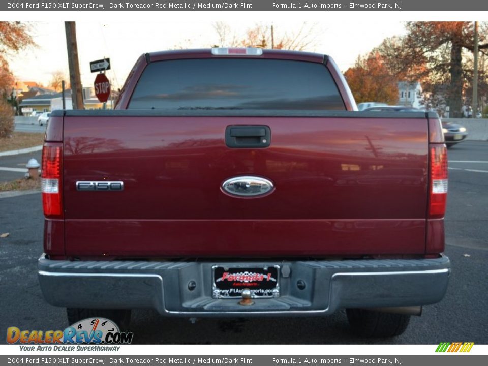 2004 Ford F150 XLT SuperCrew Dark Toreador Red Metallic / Medium/Dark Flint Photo #6