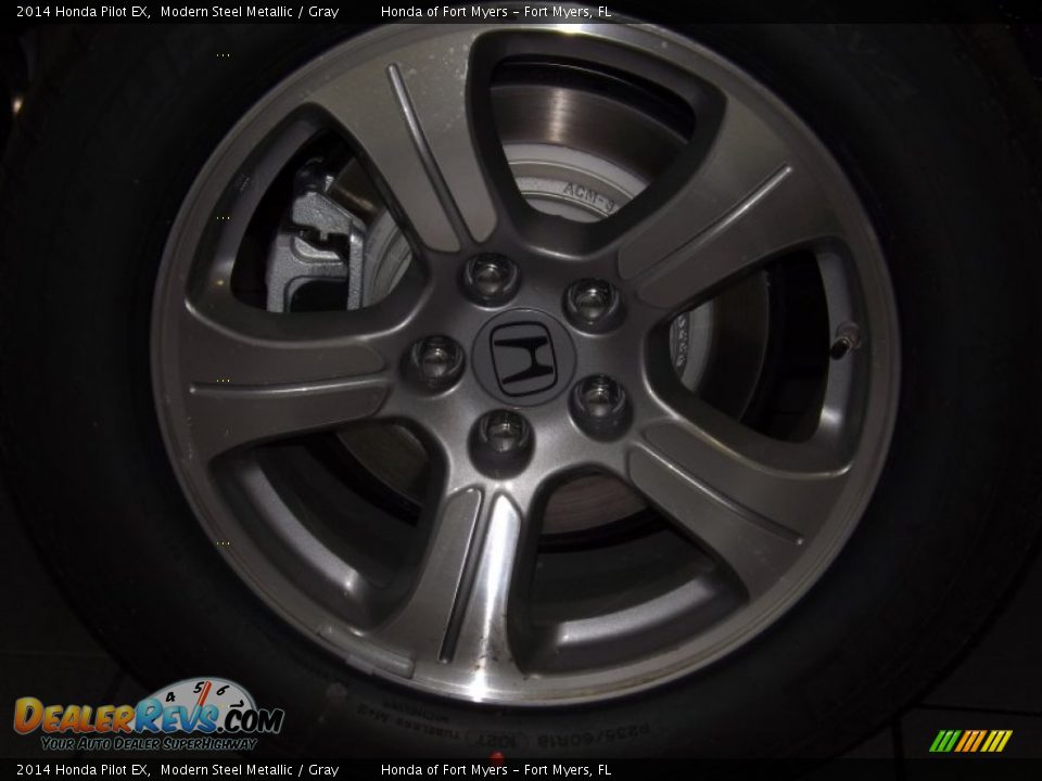 2014 Honda Pilot EX Modern Steel Metallic / Gray Photo #4